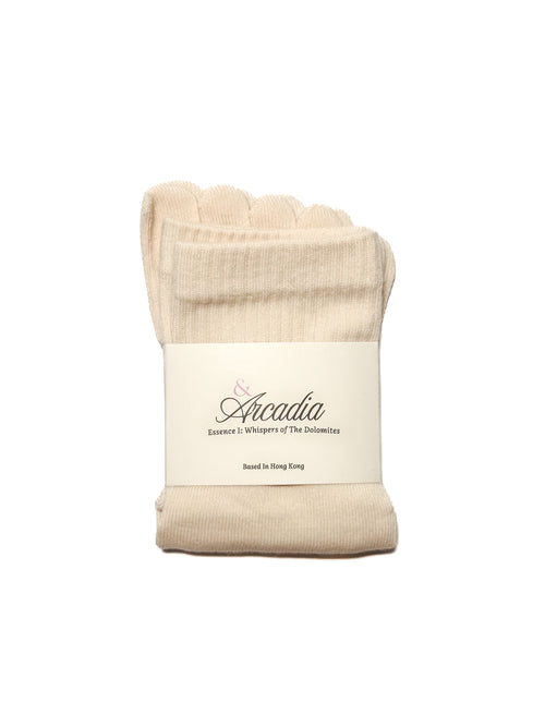 &Arcadia plain toe socks
